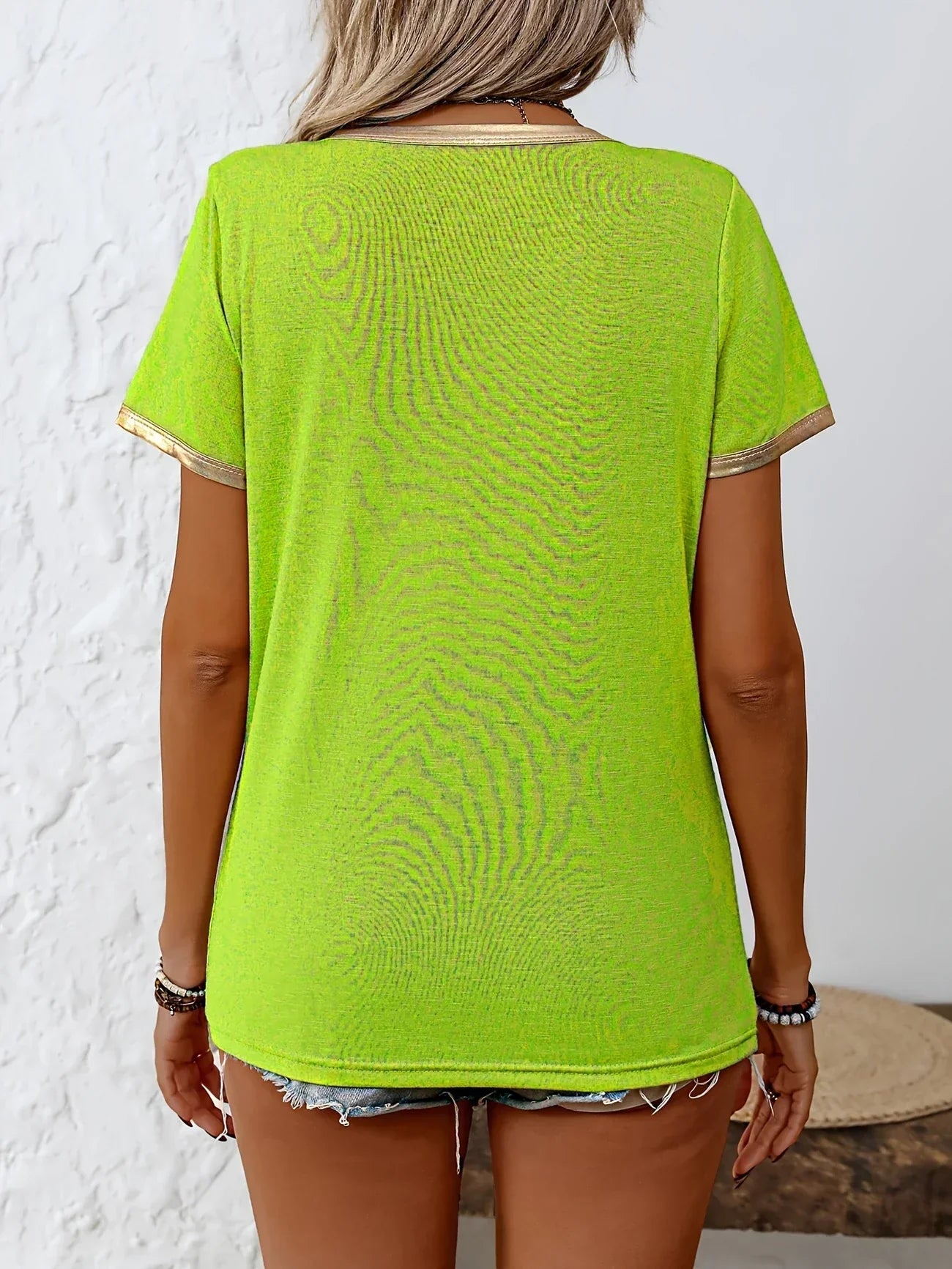 Krissy – Camiseta informal con cuello redondo