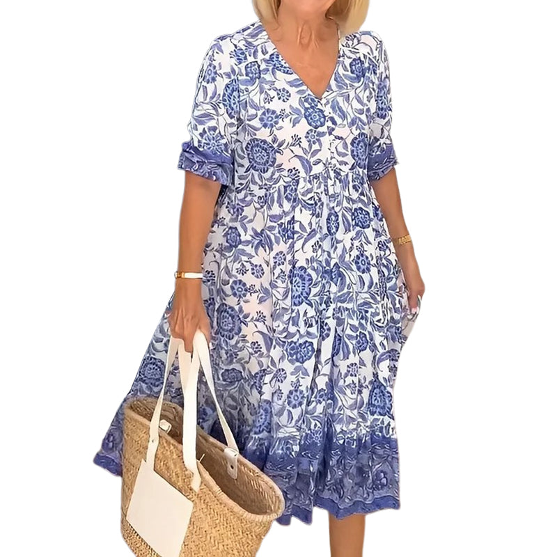 Gluschwein - V-Ausschnitt Böhmisches Kleid