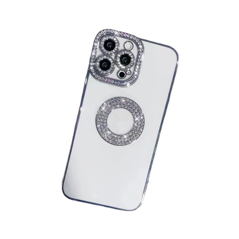 Gluschwein - Glitzer-Diamant-iPhone-Fall Schwarz