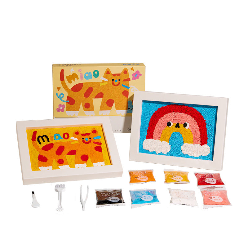 Gluschwein - Pulp Poking Texture Painting DIY handgemachtes Spielzeug