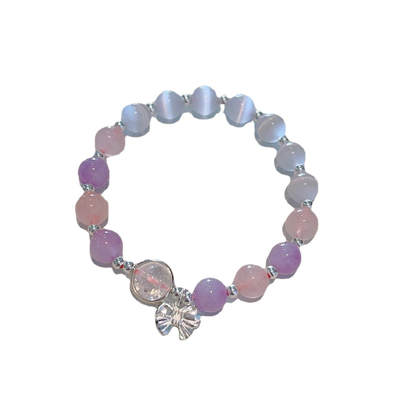 Gluschwein - Imitation Katzenauge Kristall Schmetterling Armband