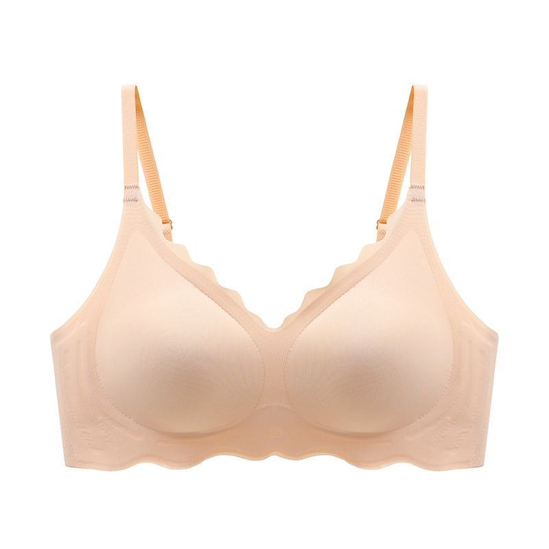 Gluschwein - Dünner nahtloser bügelloser BH Beige