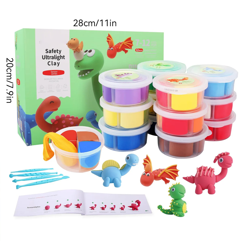 Pâte à modeler séchant à l'air, ensembles de pâte à modeler pour groupe d'animaux de compagnie pour enfants