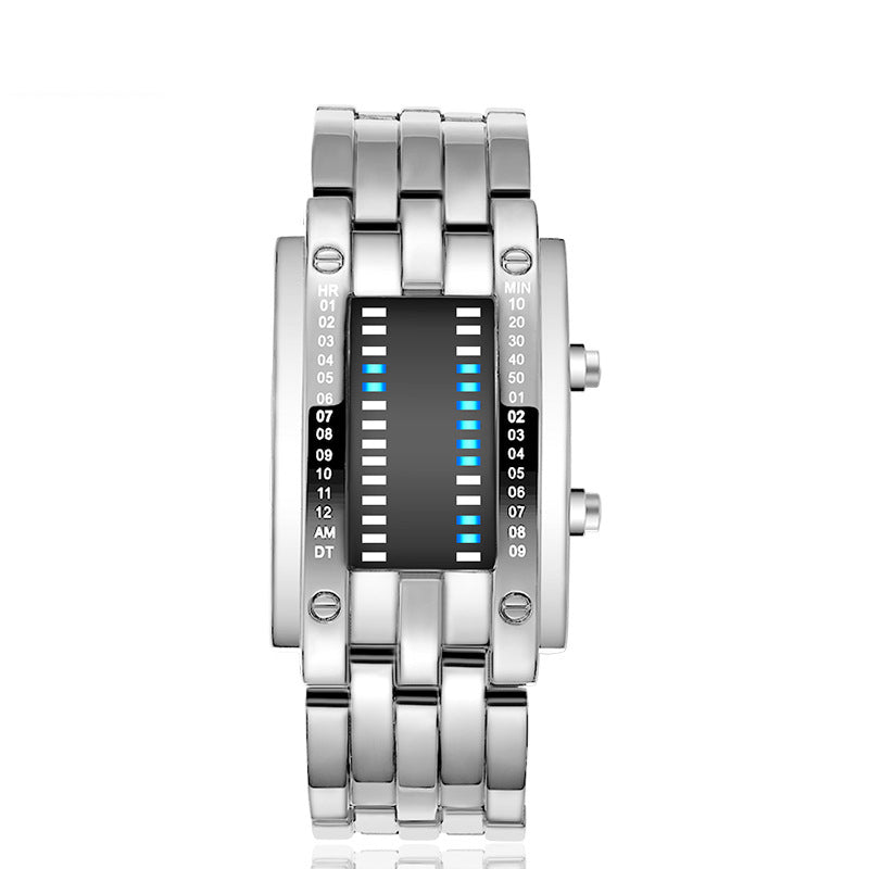 Gluschwein - Luxuriöse moderne Uhr Silber