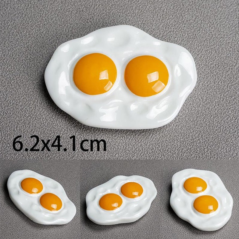 Gluschwein - Cartoon-Kühlschrank-Magnet-Set doppelt gebratene pochierte eier