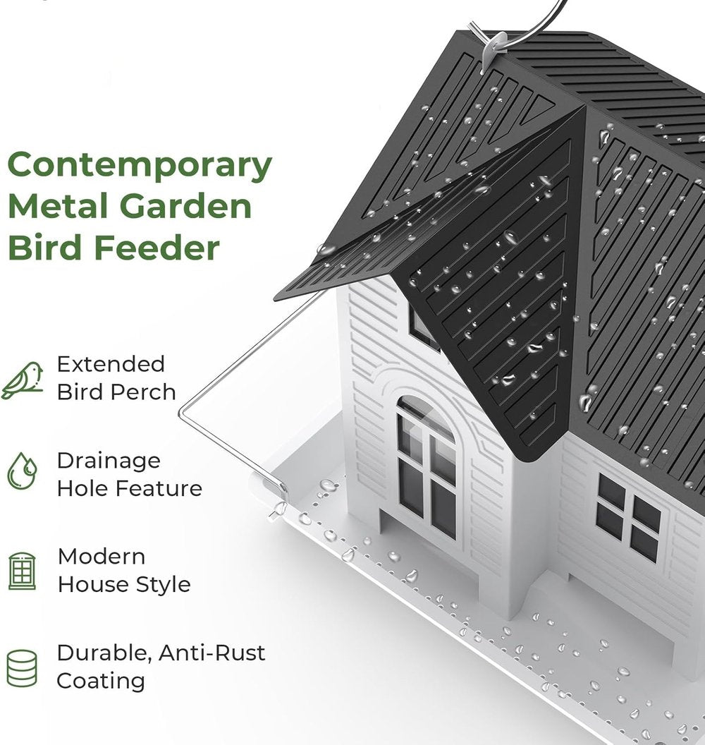 Élégante mangeoire solaire pour oiseaux avec éclairage LED