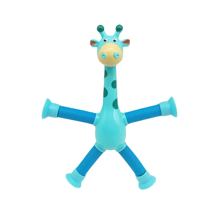 Gluschwein - Teleskop-Giraffenspielzeug mit Saugnapf Blau