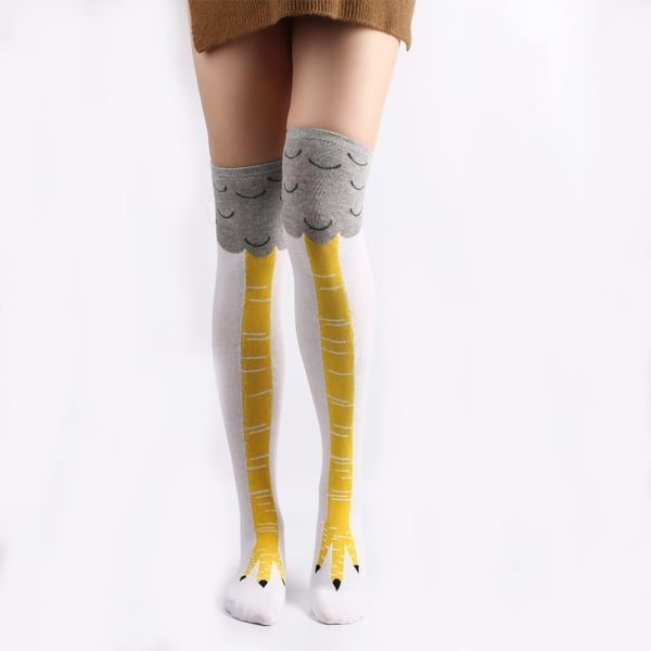 1 + 1 GRATUIT | Chaussettes cuisses de poulet – Chaussettes d'hiver amusantes au-dessus du genou