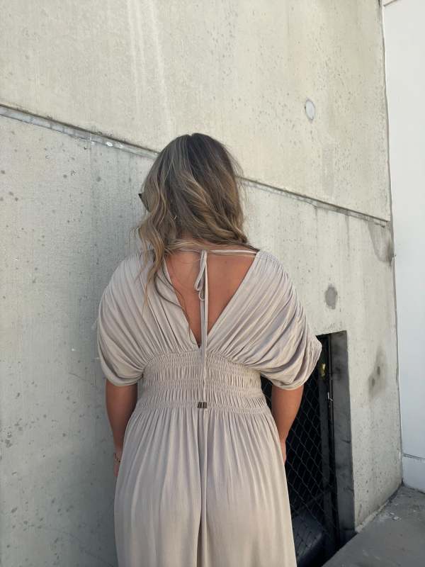 Gluschwein - Gaia - V-Ausschnitt mit Schlitz Maxi Langkleid