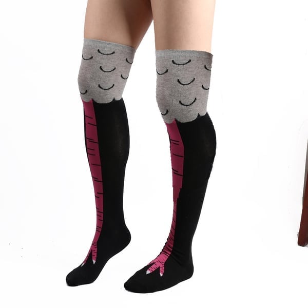 1 + 1 GRATUIT | Chaussettes cuisses de poulet – Chaussettes d'hiver amusantes au-dessus du genou