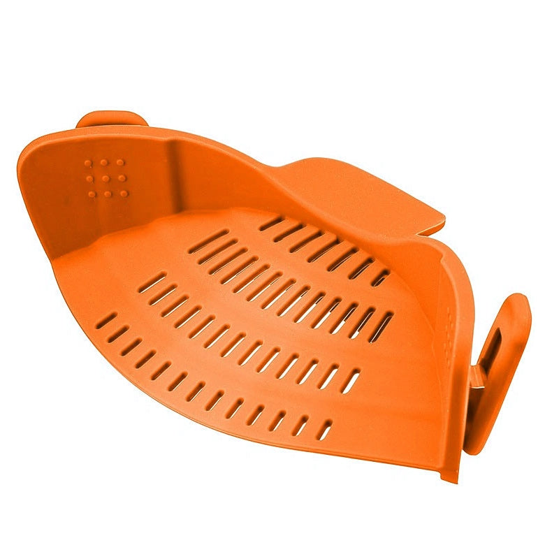 Gluschwein - Clip-On-Sieb aus Silikon für alle Töpfe und Pfannen Orange