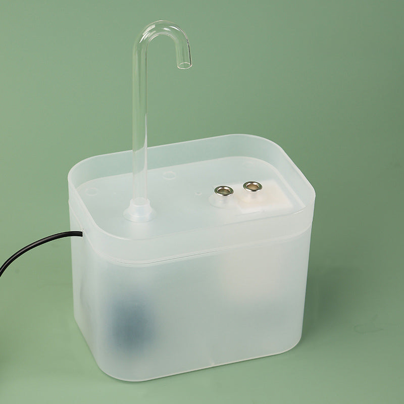 Gluschwein - Automatischer Umlaufwasserspender für Haustiere transparentes Weiß