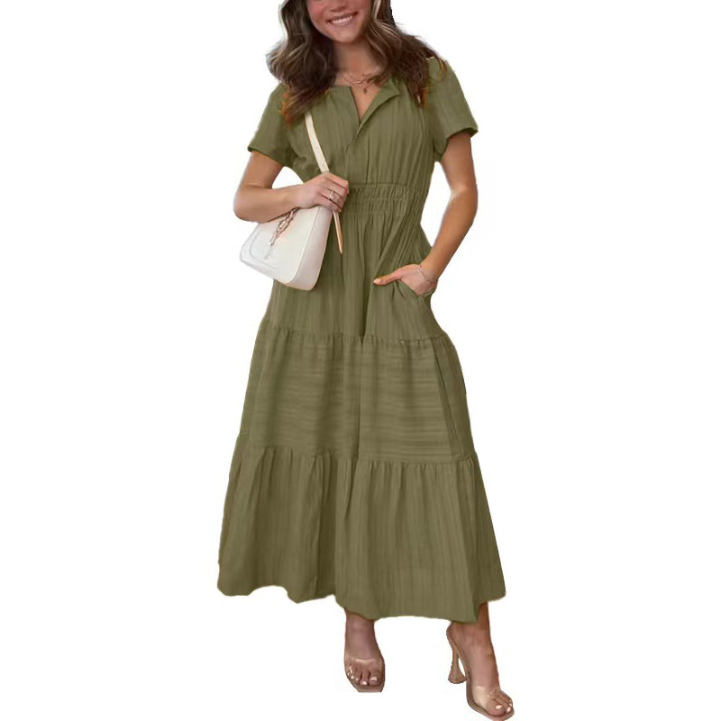 Gluschwein - Fließendes Maxikleid in A-Linie