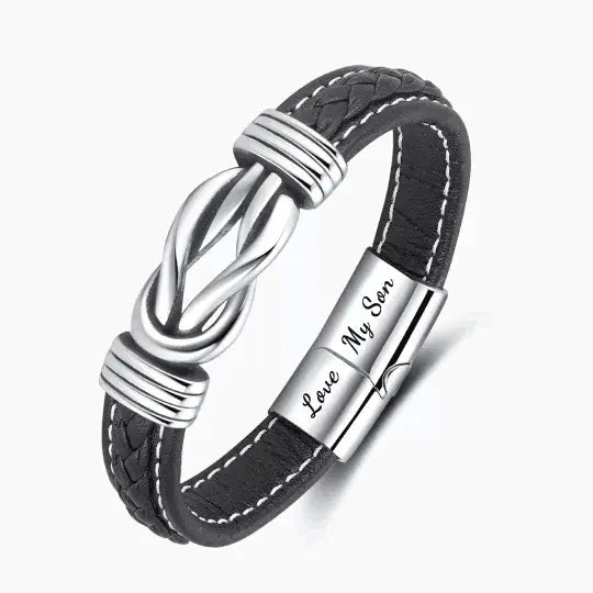 Gluschwein - Unendlichkeits-Design Herrenarmband aus Titanstahl