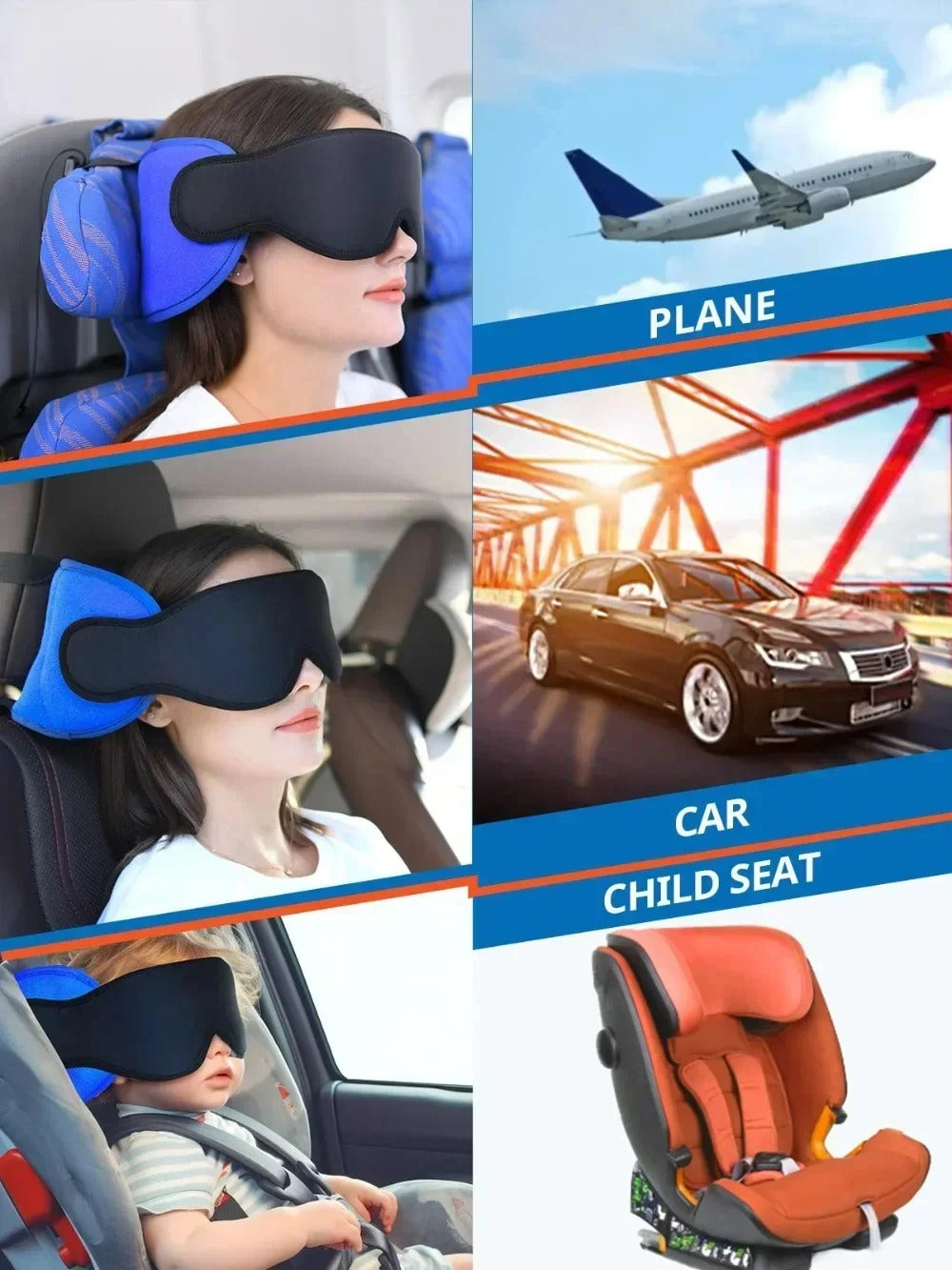 Reisekissen für Flugzeuge | All-in-One Reisekomfort