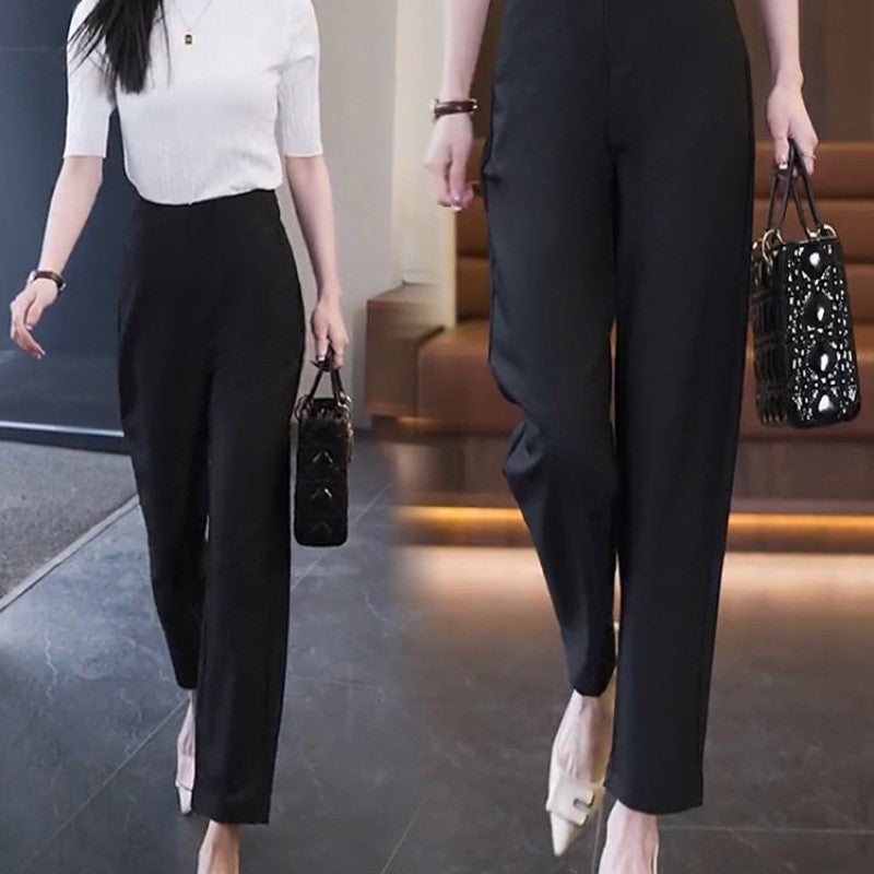 Gluschwein - Knöchelhohe Damenhose mit hoher Taille