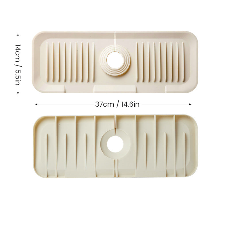 Gluschwein - Silikon-Spülbecken Wasserhahn Spritzschutzmatte Beige M
