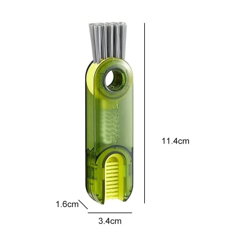 1+1 GRATUIT | TrioScrub | Brosse de nettoyage multifonction 3 en 1 - Pour bouteilles, couvercles et endroits difficiles d'accès