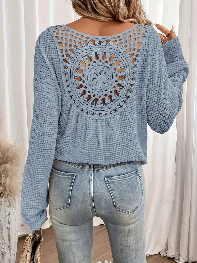 Sassa - Chemise élégante à col en V gaufré