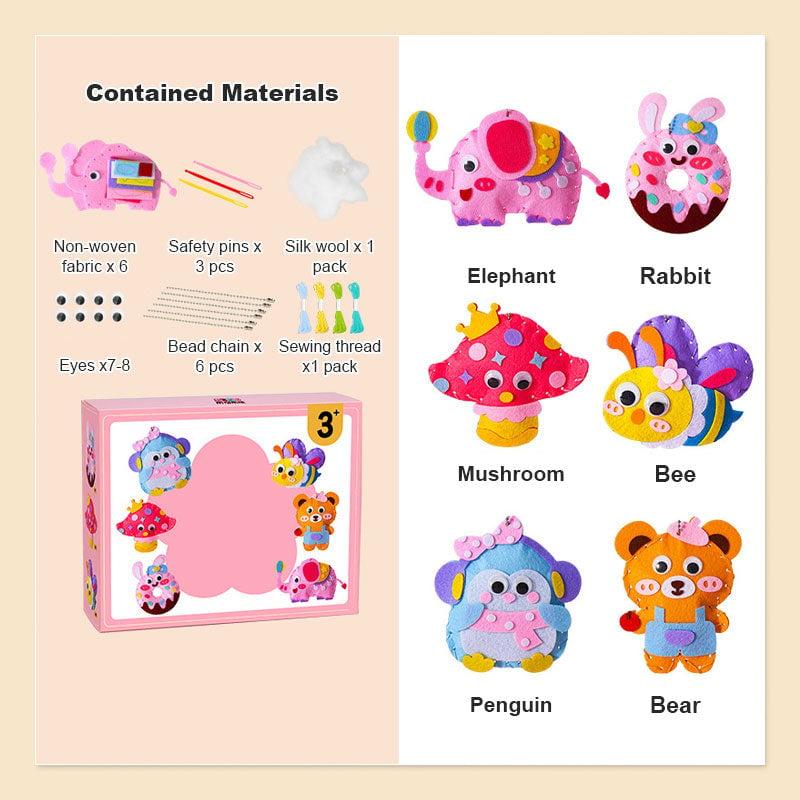 DIY-Nähset für Kinder – Kreatives Basteln mit süßen Tiermotiven