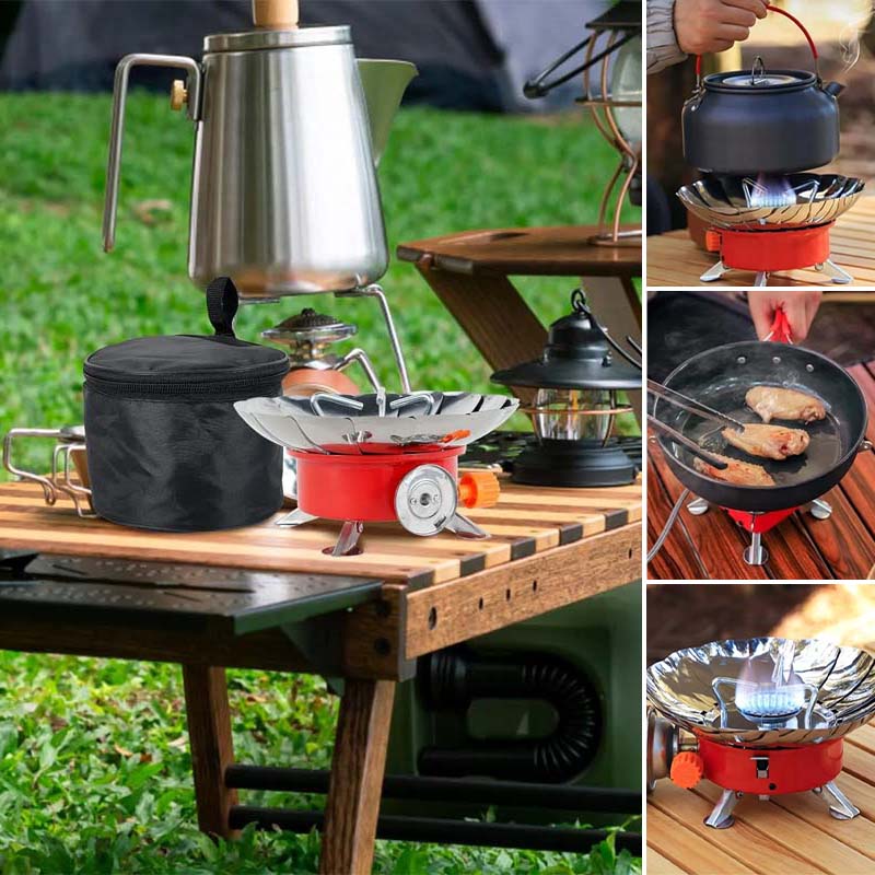 Gluschwein - Tragbarer Edelstahl-Gasherd für Outdoor-Camping