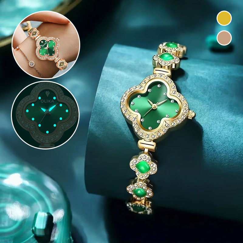 Gluschwein - Vierblättriges Kleeblatt-Armbanduhr für Damen