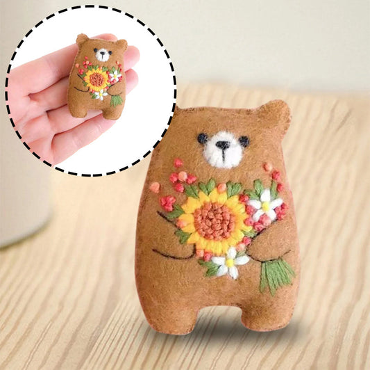 Gluschwein - Kleine Tasche Hug Blumen Blumenstrauß Bär