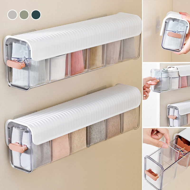 Gluschwein - Keine Spur an der Wand befestigte transparente Unterwäsche-Aufbewahrungsbox