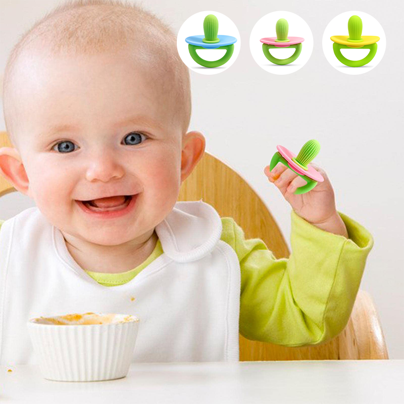 Anneau de dentition en silicone en forme de champignon