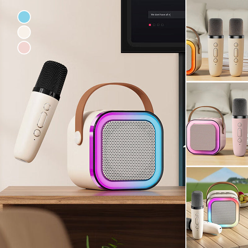 Gluschwein - Mini-Karaoke-Maschine mit kabellosen Mikrofonen