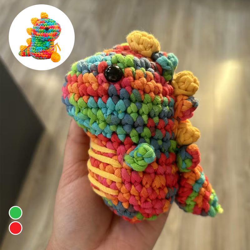 Gluschwein - Bunte gehäkelte Dinosaurier