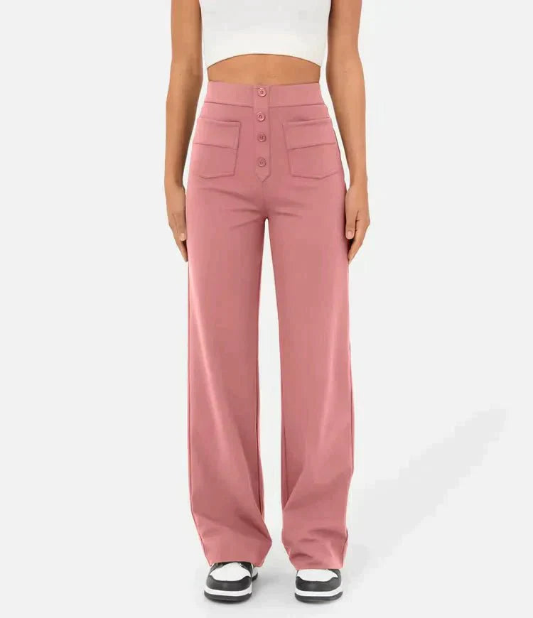 Gluschwein - Favre - Elastische Hose mit hoher Taille Rosa