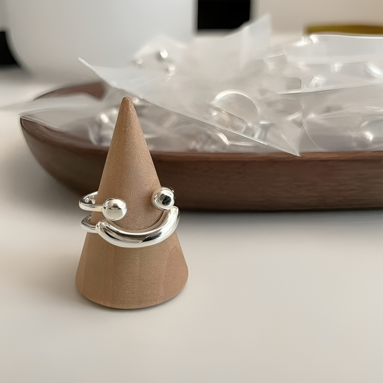 50% RABATT TEMPORÄR | PositiviRing | Smiley Verstellbarer Ring