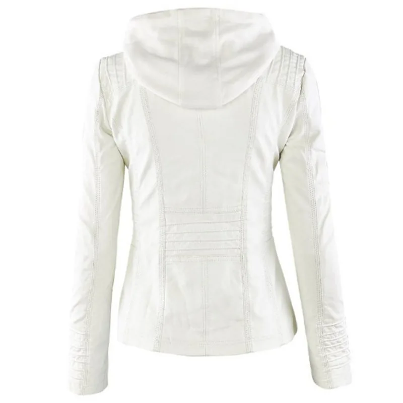 Gluschwein - Mollie - Stylische Lederjacke Weiß