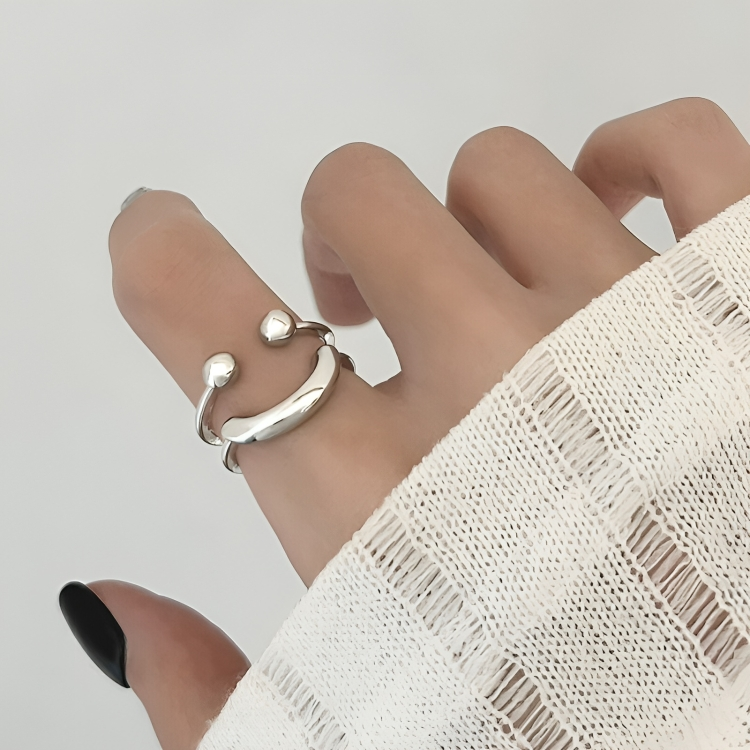 50% RABATT TEMPORÄR | PositiviRing | Smiley Verstellbarer Ring
