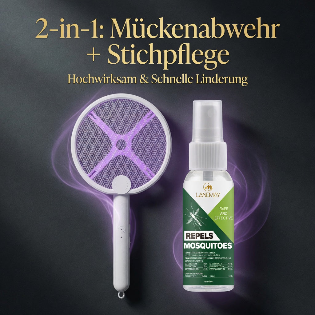 💥50% RABATT! Klappbare elektrische Moskito-Fanglampe & Schläger 2-in-1