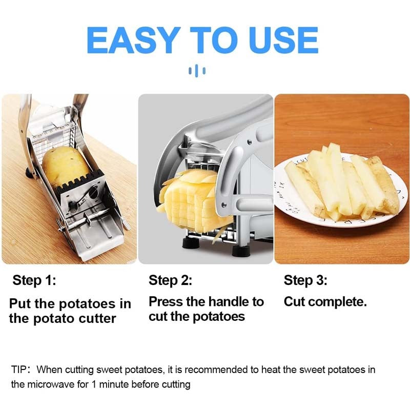 Edelstahl-Fritten-Schneider – Für hausgemachte Pommes in Top-Qualität