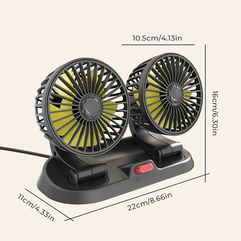 Gluschwein - Doppelkopf-Auto-Kühlung Luftumwälzung Fan