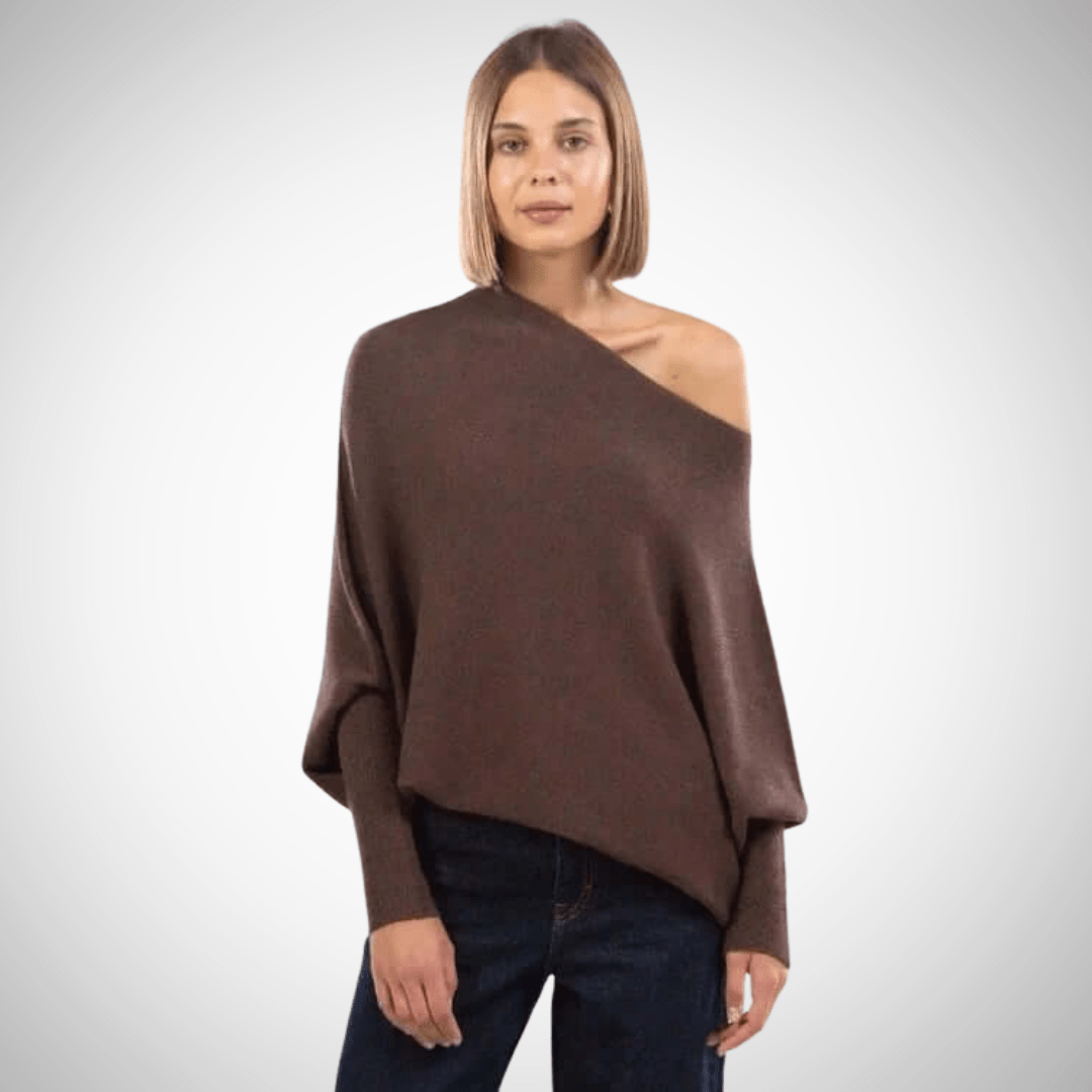 Jana - Suéter con hombros asimétricos en un diseño de punto moderno