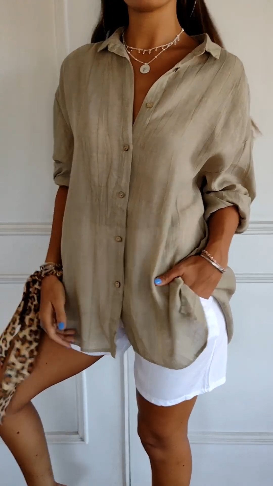 Gluschwein - Saskia - Elegante Bluse Brun