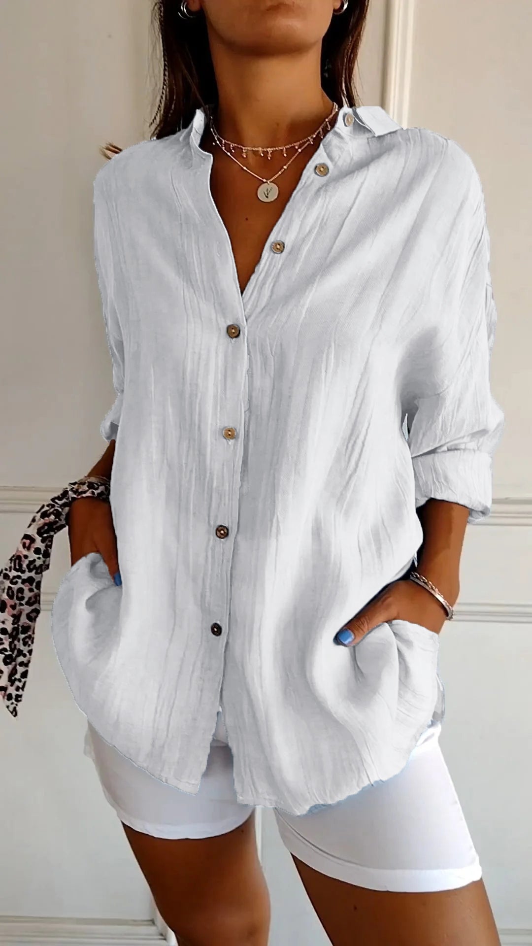 Gluschwein - Saskia - Elegante Bluse Weiß