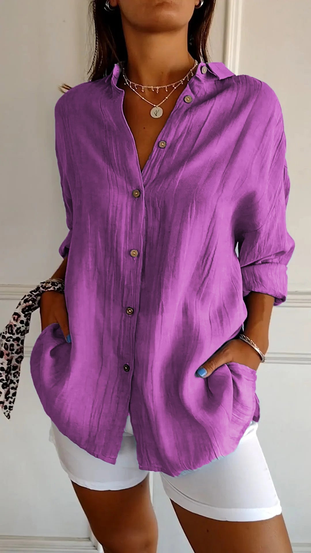 Gluschwein - Saskia - Elegante Bluse Lila