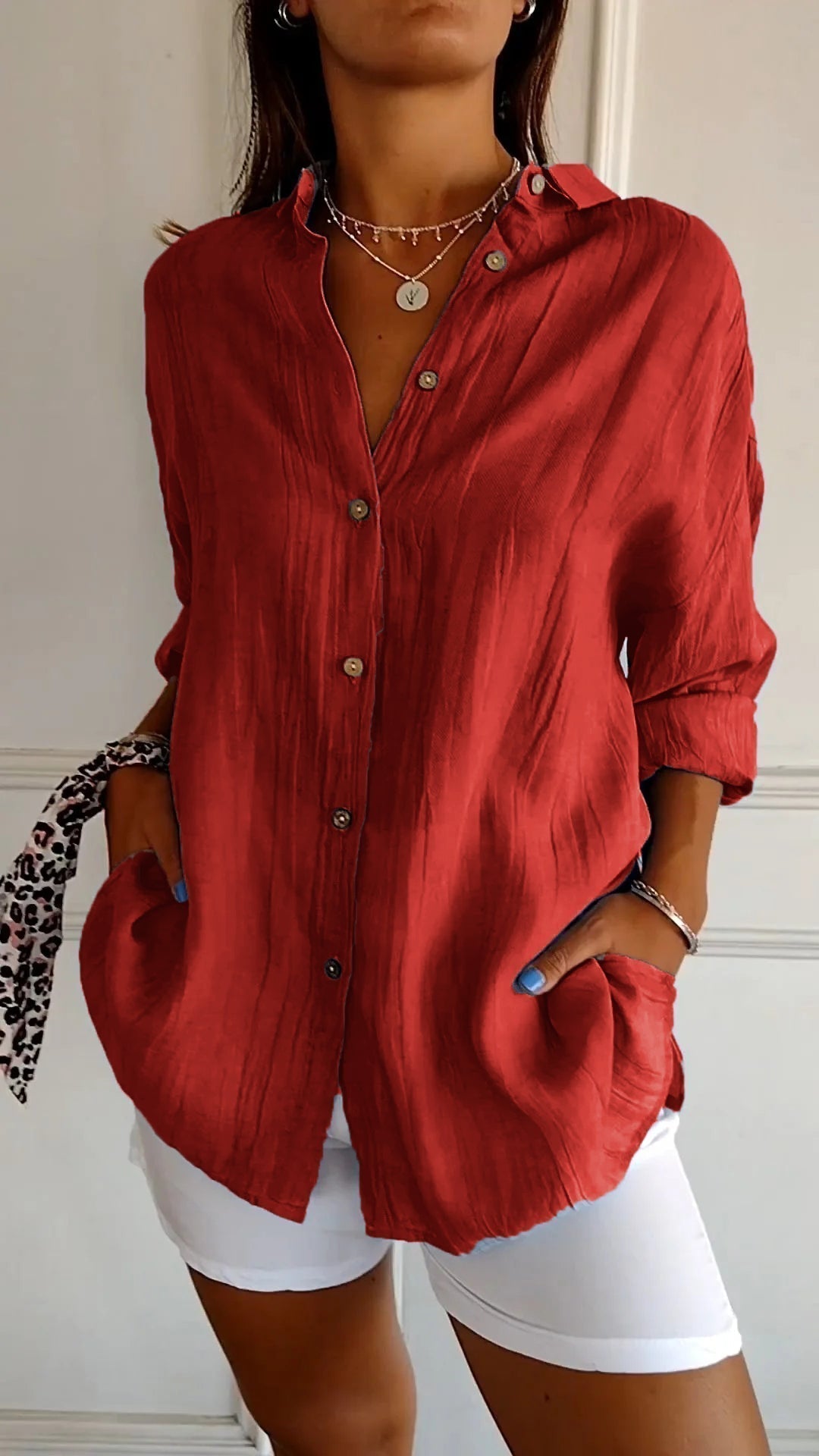 Gluschwein - Saskia - Elegante Bluse Rot