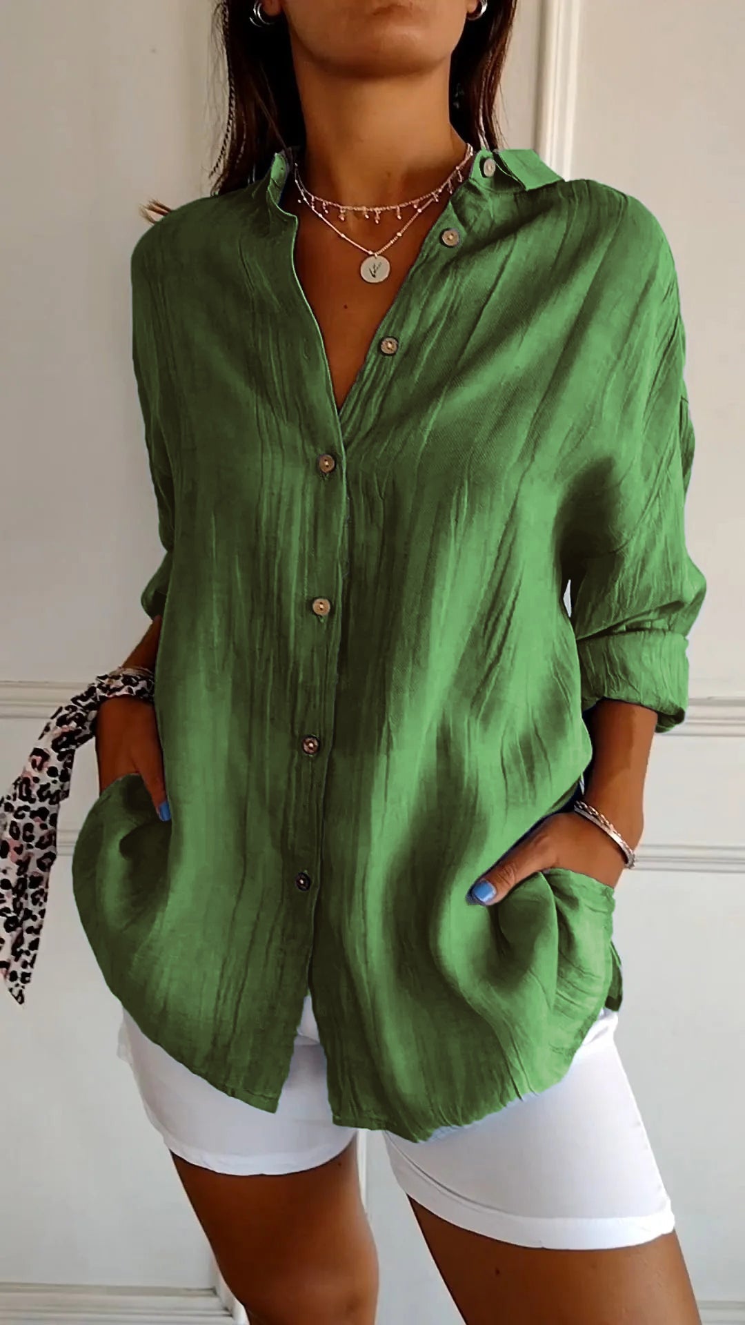 Gluschwein - Saskia - Elegante Bluse Grün
