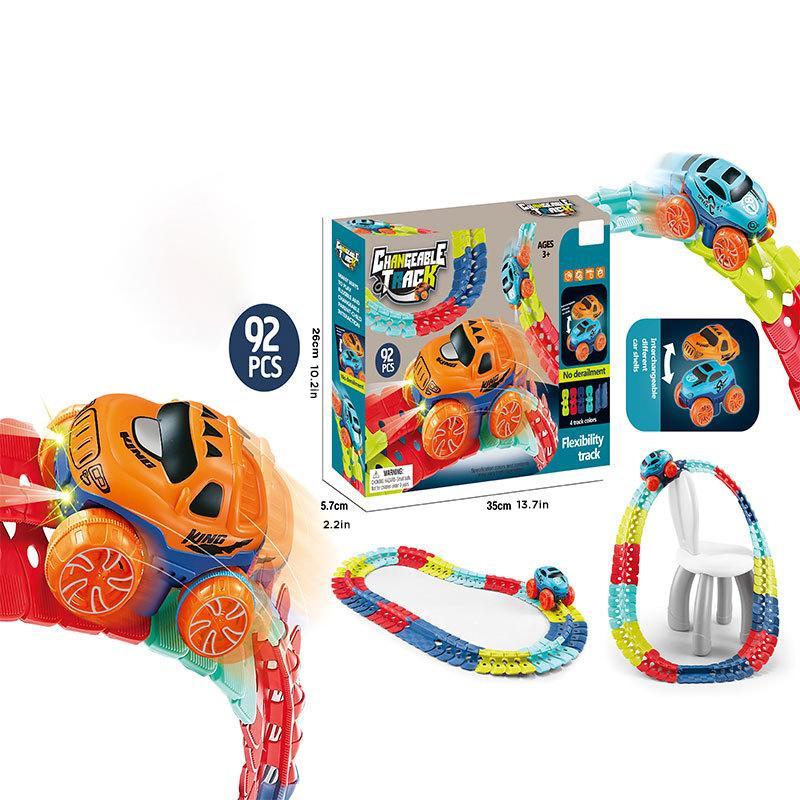 Gluschwein - Variabler umgekehrter Hochgeschwindigkeits-Elektrogleiswagen mit Licht 92PCS