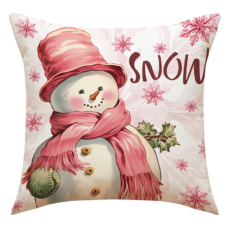 Gluschwein - Rosa Weihnachtskissenbezüge #4 Schneemann