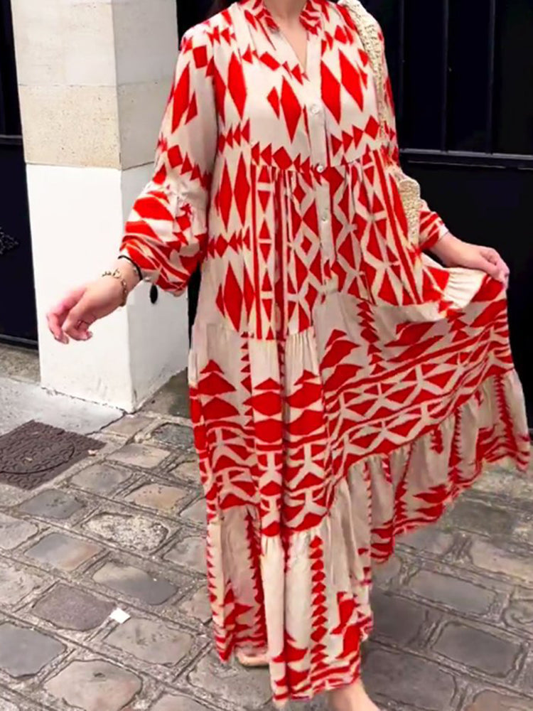 Gluschwein - Erica - Elegantes Maxikleid mit V-Ausschnitt
