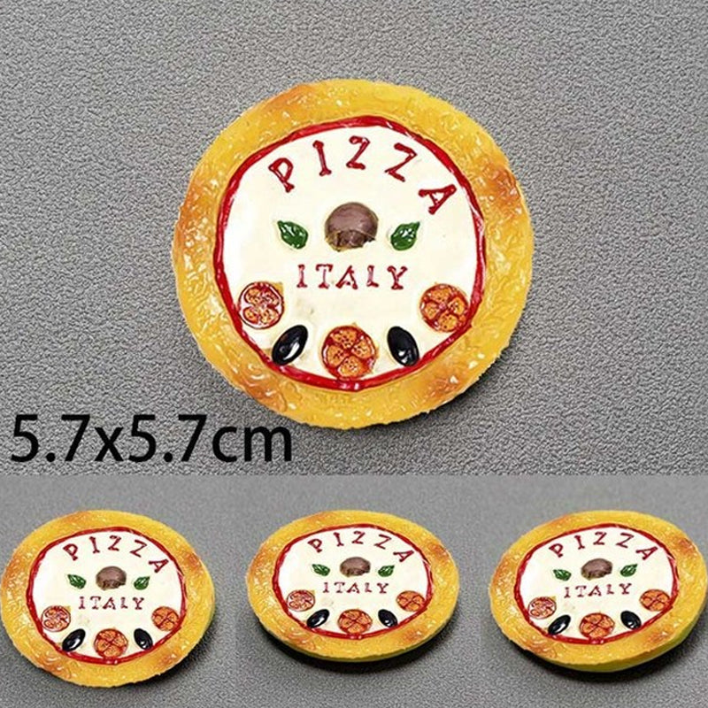 Gluschwein - Cartoon-Kühlschrank-Magnet-Set Pizza