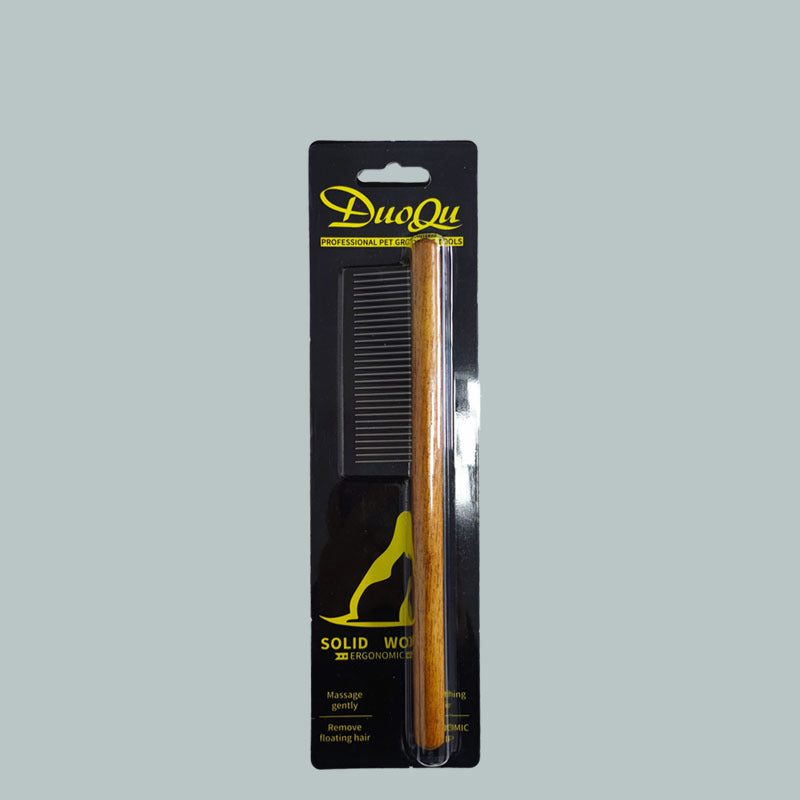 Gluschwein - Pet Knot Comb with Wooden Handle 29 needles for coarse teeth