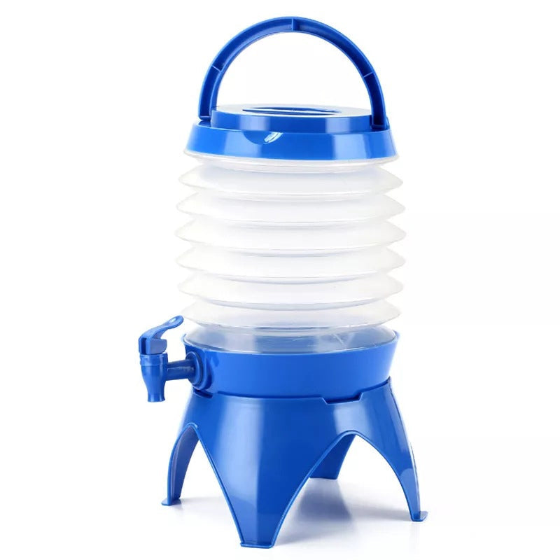 Gluschwein - Zusammenklappbarer Wasserbehälter mit Wasserhahn blau 5.5 L
